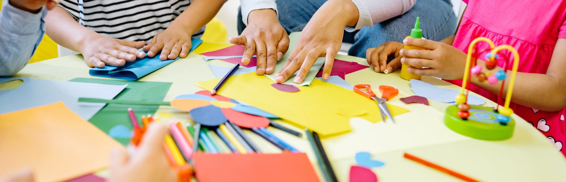 Children Doing Activity In Art and Crafts